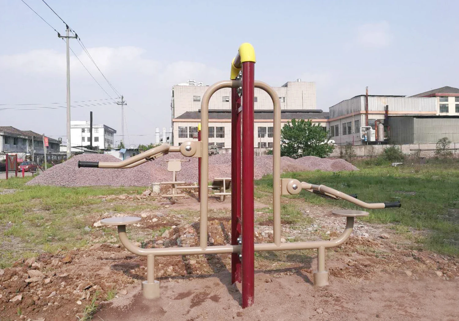Dual-Sided Multi-Function Steel Gym Equipment for TUV Certified Outdoor Fitness Parks Facility for Government Bids