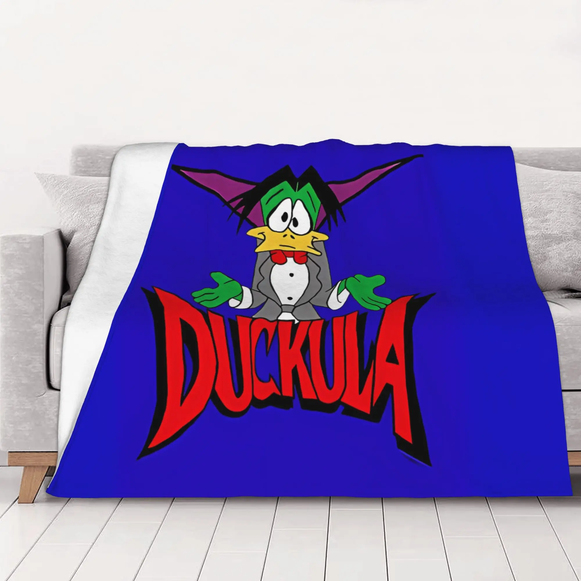 1PC home Cutecore Count Duckula blue Count Duckula Blanket Super Cosy Plush Home Living Room Sofa halloween