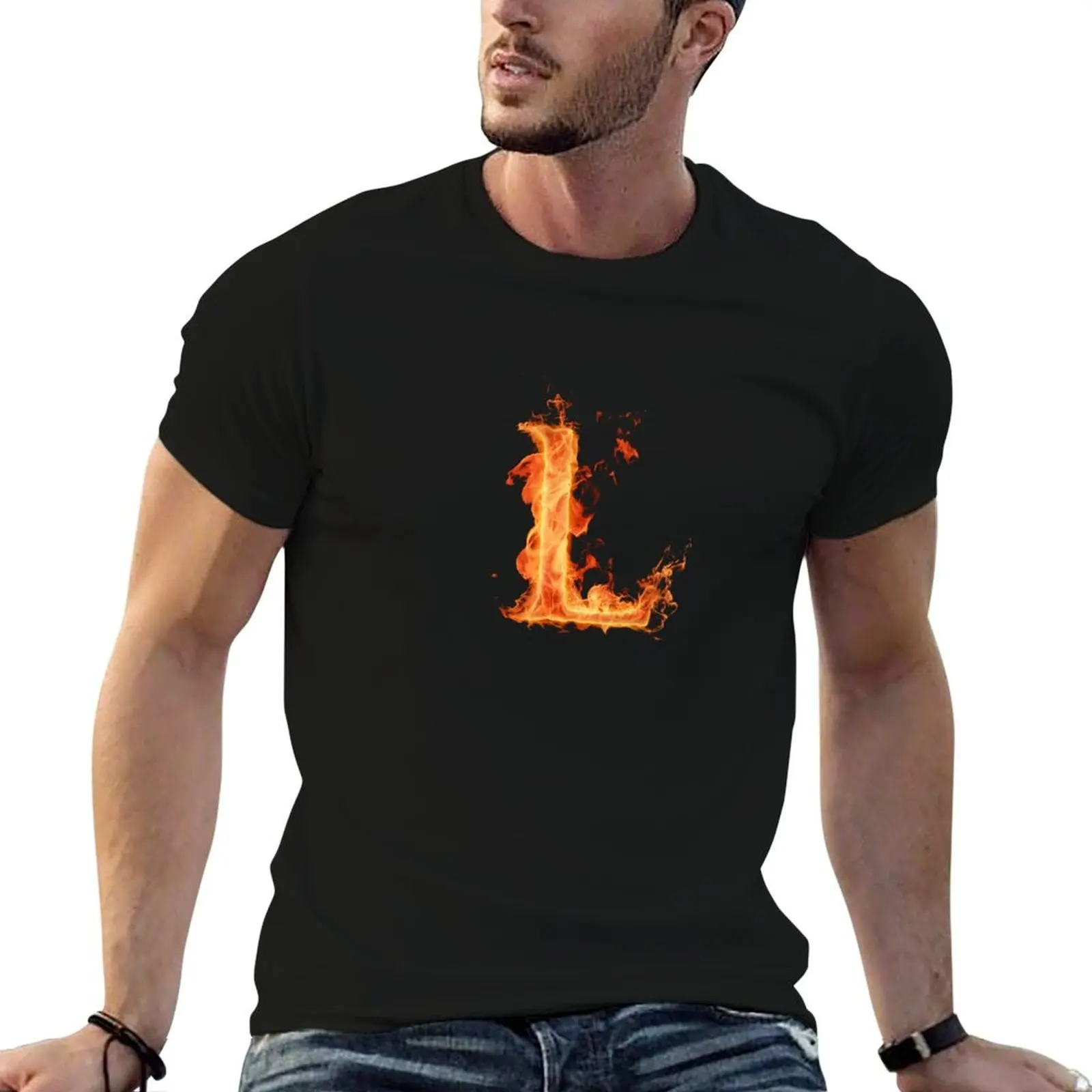 

Flaming L letter of text, art, fire alphabet letters flame, burn, text, poster, computer wallpaper, person's name, name, T-Shirt