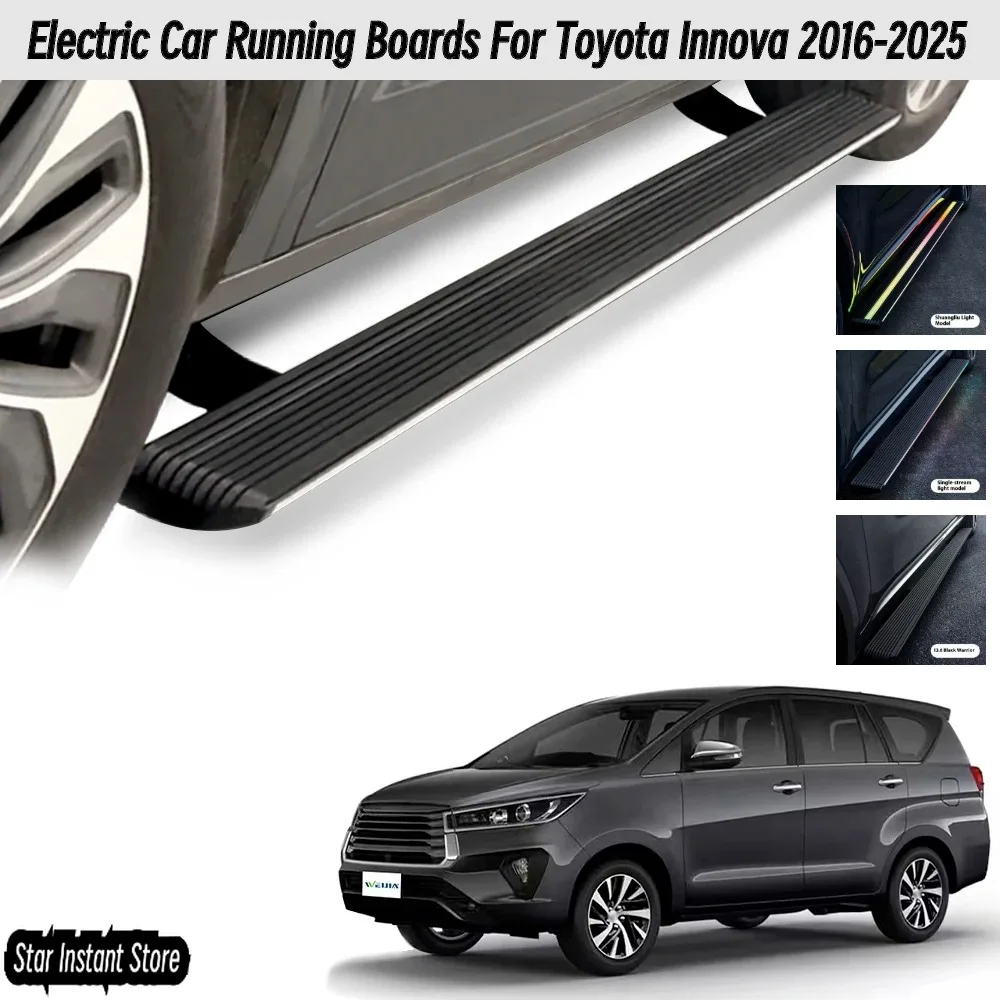 

Автоматические выдвижные подножки для Toyota Innova 2016-2025, электрические боковые ступеньки со светодиодной подсветкой, спортивные ступеньки из алюминиевого сплава