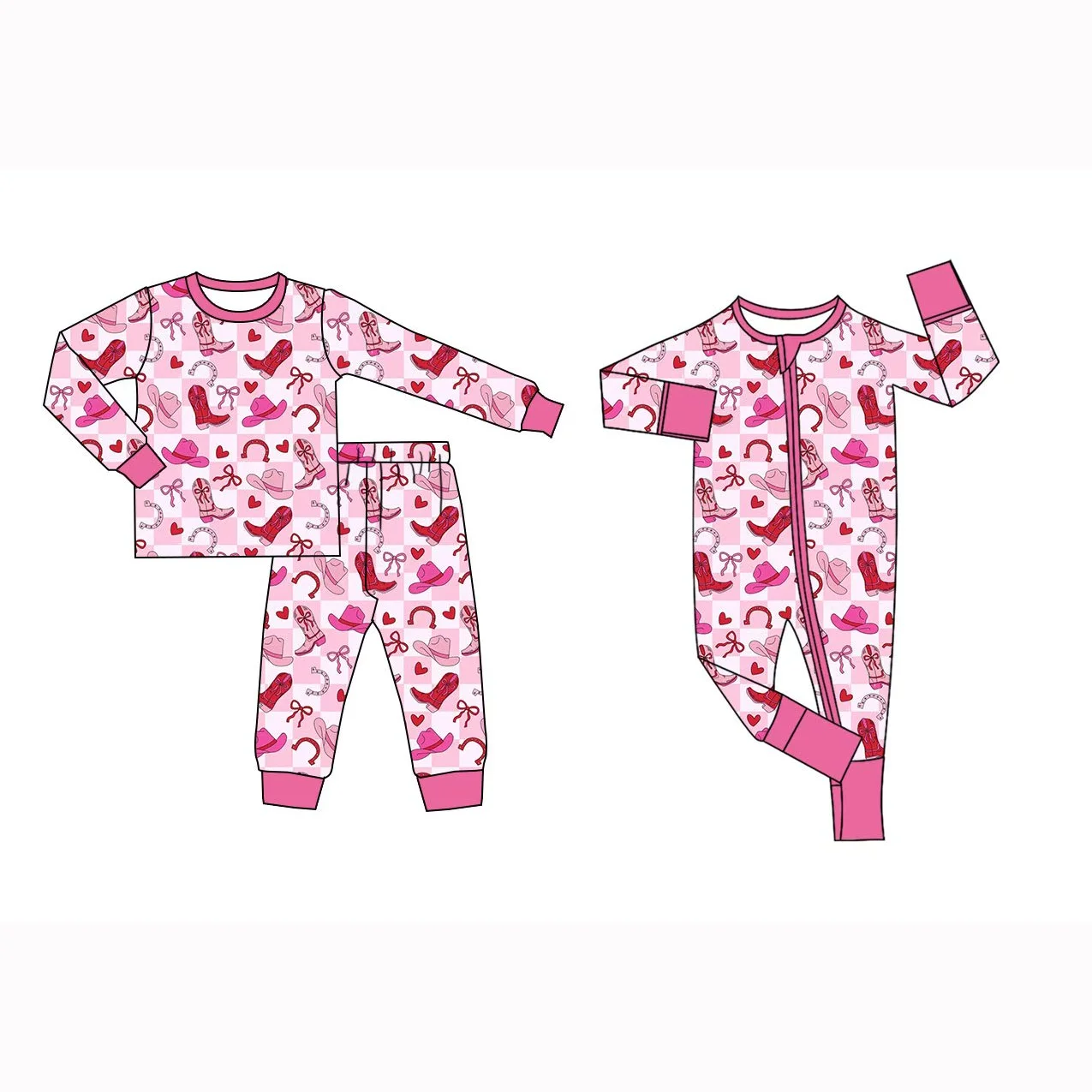 부티크 유아용 카우보이 잠옷 긴팔 프린트 여아 드레스  - Baby Clothing Boutique 리뷰 및 가격