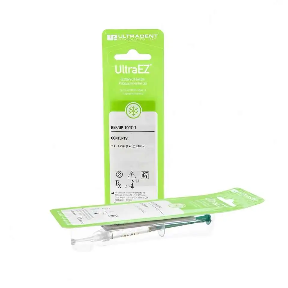 

Гель для десенсибилизации Ultradent UltraEZ в шприце и предварительно заполненных аппликаторах, профессиональное средство для снятия чувствительности зубов, стоматологический товар