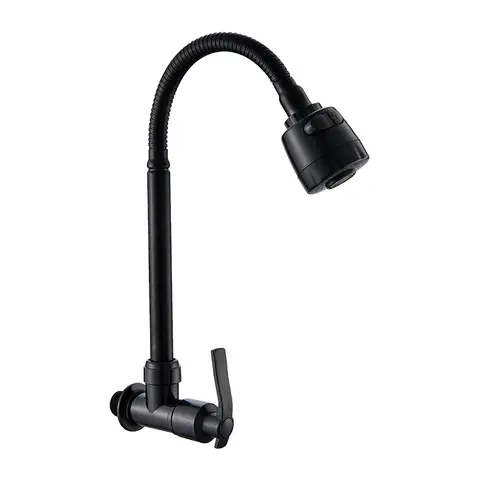 Inox Preto Torneira Com Chuveiro Com Rotacao De360° Cozinha Luxo Parede Promocao