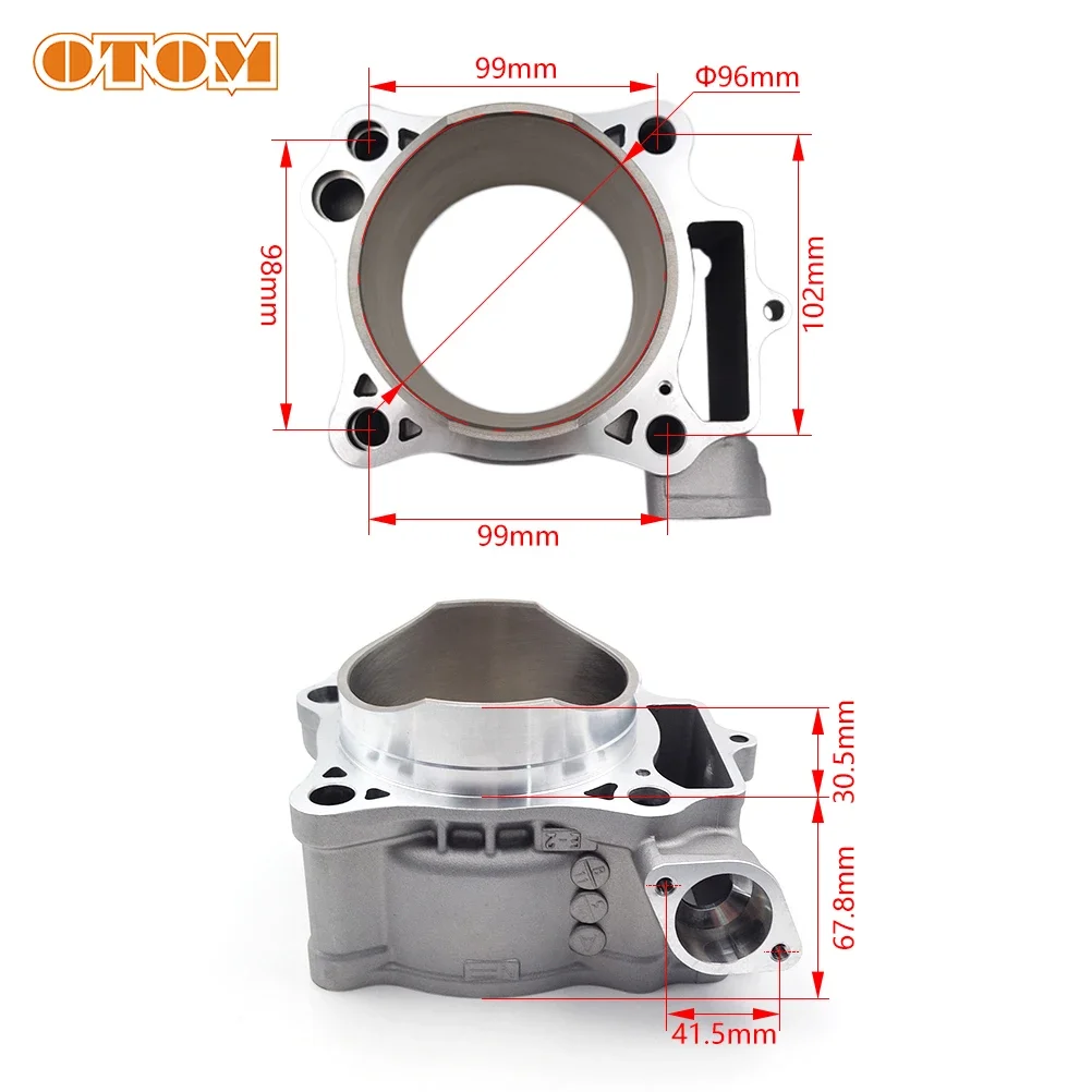 OTOM Motorcycle Engine Part 96mm Cylinder Block Aluminum For HONDA CRF 450 CRF450R 2004-2008 Off-road Bike Motocross Accessories