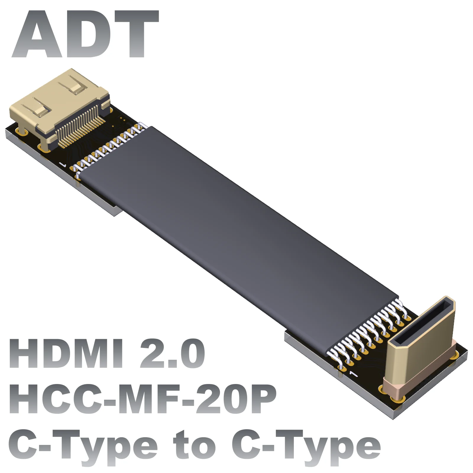 ADT mini cable de extensión de cámara aérea, cable macho a hembra, HDMI, ultrafino, alta definición