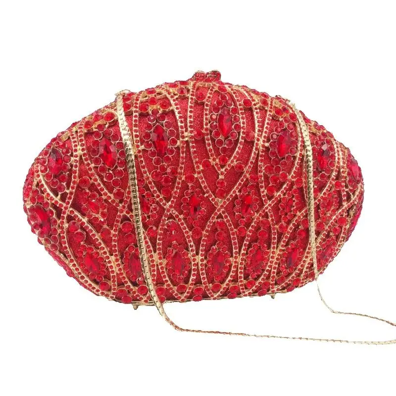 Diamond-encrusted Dinner Bag Empty Metal Hard Box Diamond Banquet Dress Clutch Women's Bag Party Gathering Sac À Main Femme Luxe