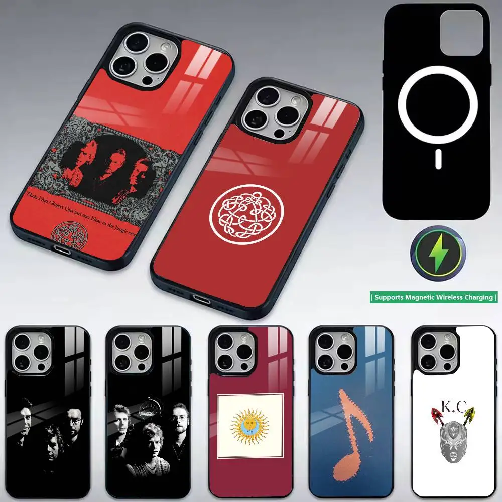 k-King C-Crimson Rock Band Phone Case For iPhone17,16,15,14,13,12,11 Plus,Pro Compatible with magnetic wireless charging