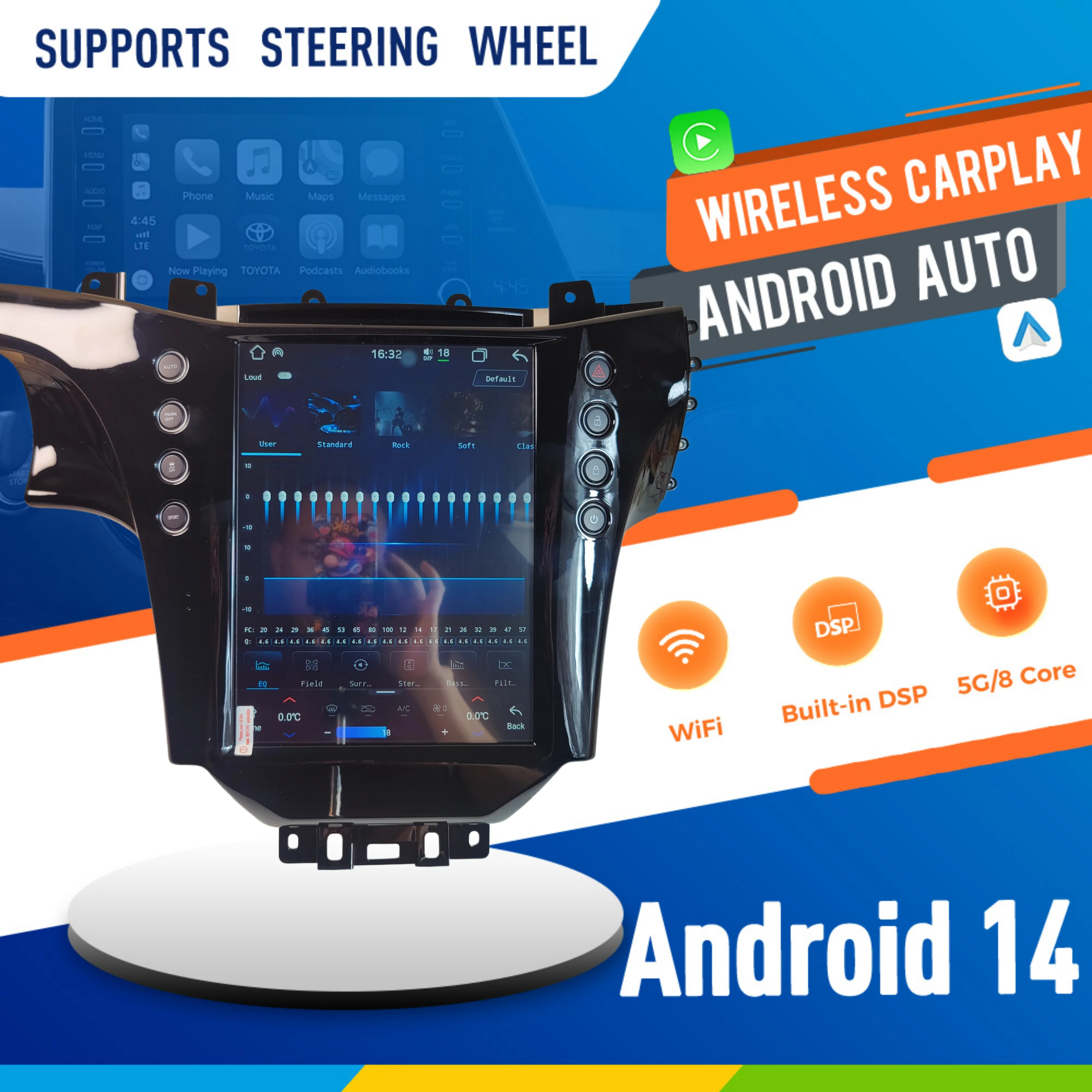 Car Multimedia Video Player Radio Screen Carplay DSP GPS Navigation Stereo For Maserati GT GC GranTurism 2007-2017 Head Unit 4G