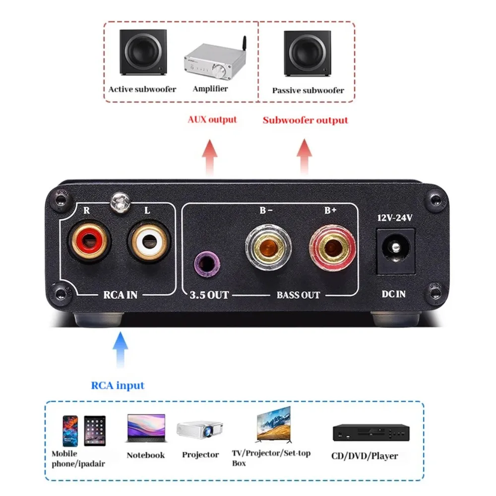 100W HIFI 발열 오디오 전문 서브우퍼 클래스 D 디지털 앰프 고전력 소형 휴대용 홈 오디오 서브 앰프