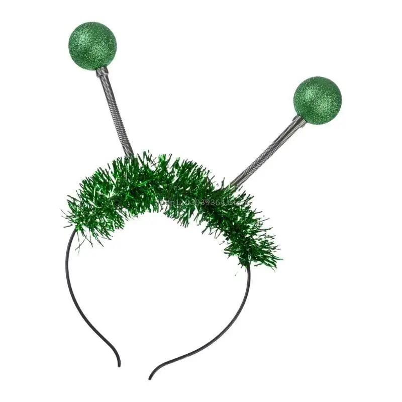 Party Ready Alien Headband com luzes cabelo iluminada e saltitante