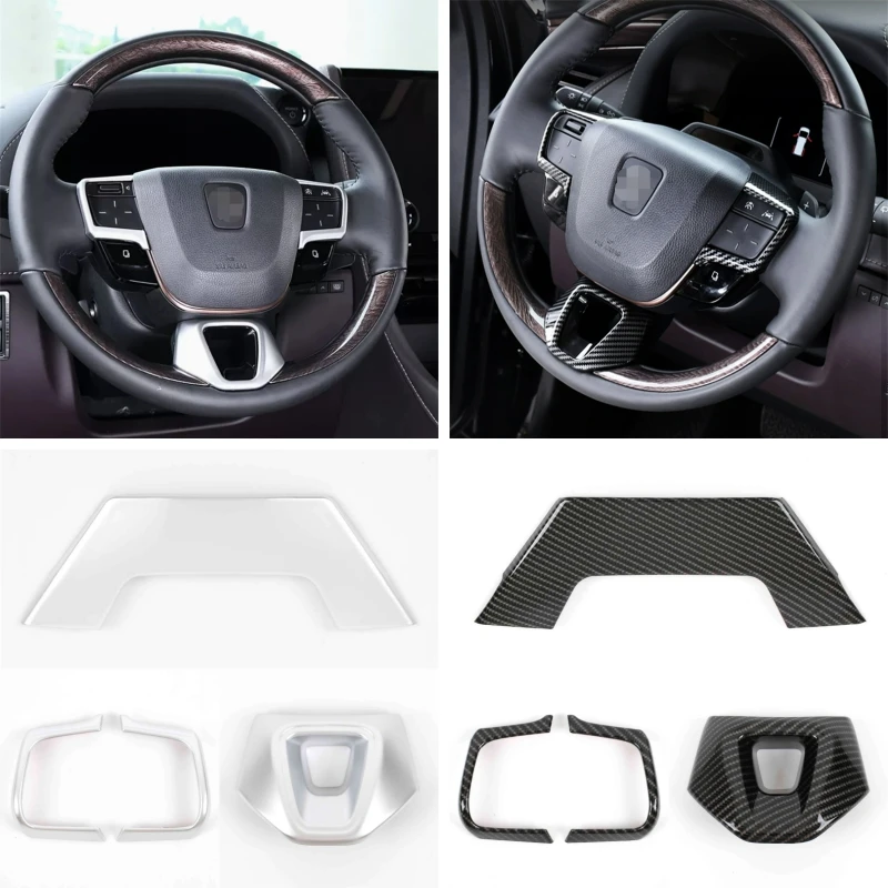 Interior Accessories Car Steering Wheel Frame Decoration Cover Trim For Toyota ALPHARD VELLFIRE 2024