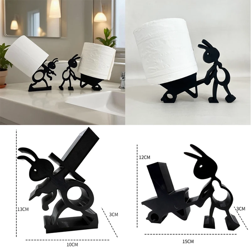 

Креативный держатель для бумажных полотенец в форме муравья, забавная декоративная вешалка для полотенец для кухни и ванной комнаты, компактная вешалка для домашнего декора