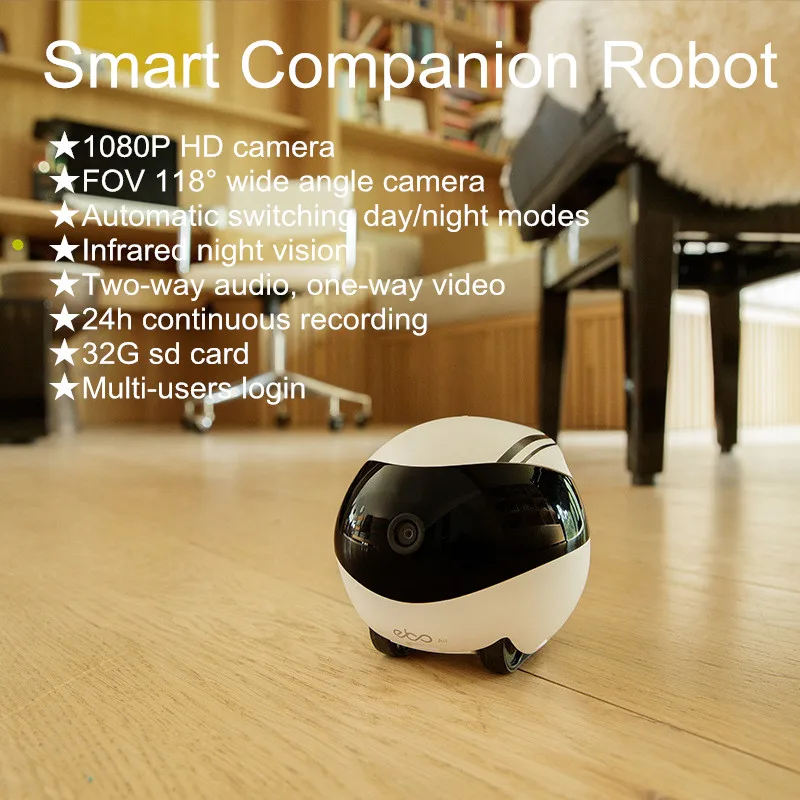 Cámara de seguridad HD de 1080P, Control remoto por WiFi, rompecabezas láser, juguete interactivo, Robot compañero inteligente para gatos de 32G para mascotas, bebés y ancianos