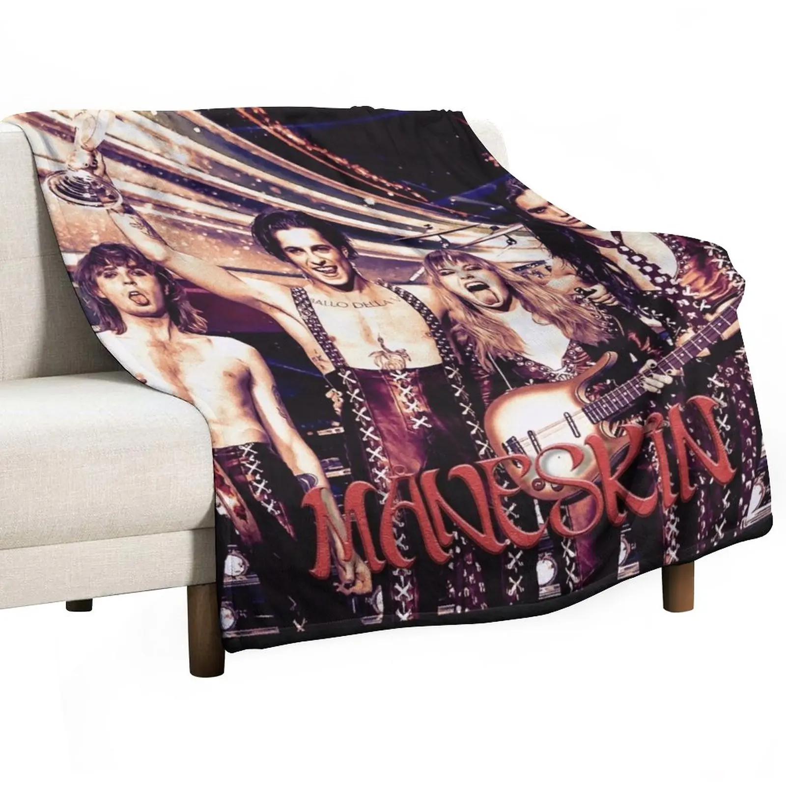 

Maneskin glamrock rock band Throw Blanket Cute Blanket Kid'S Blanket Soft Plush Plaid