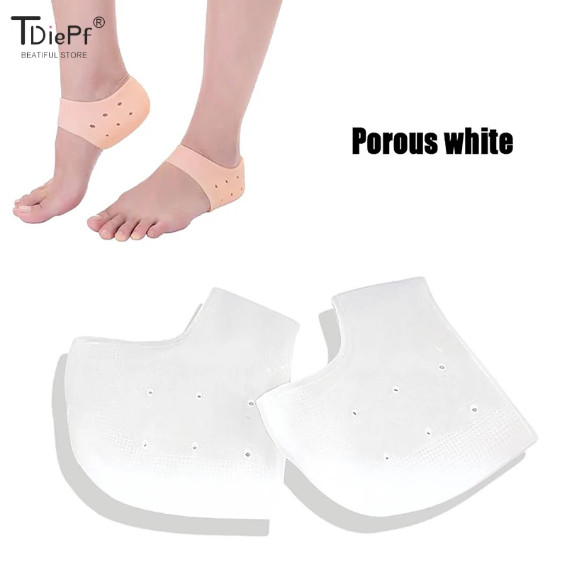 1 Pair Elastic Silicon Moisturizing Foot Skin Care Heel Foot Protection Silicone Rubber Gel Socks Anti Cracking Liner Heel Socks