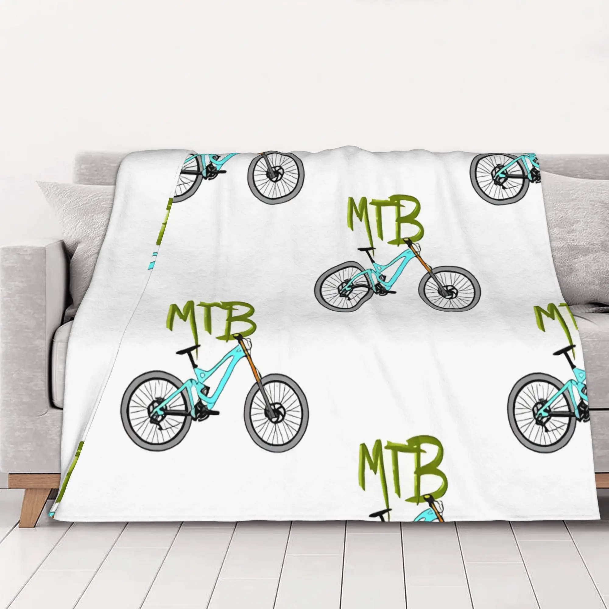 1PC Downhill MTB Mountain Bike MTB home room decorations Winter Blankets for Adults Bedding Home Interior Sofa Knee
