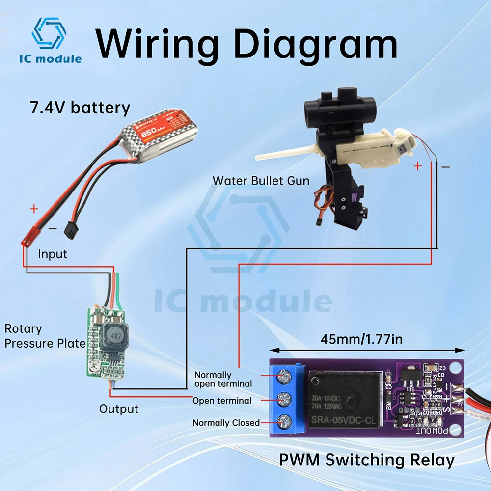 Universal RC Model Relay Switch Wide Voltage Range 5-12V PWM Switching Flight Light Controller Universal Switch