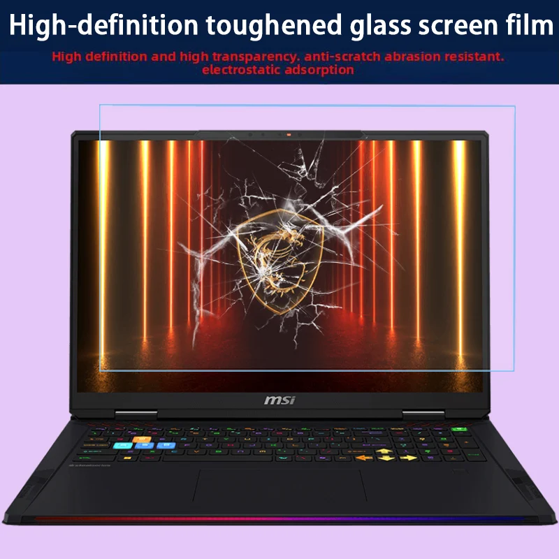 

Для MSI Stealth A16 AI + Mercedes-AMG силиконовая пленка для клавиатуры Vector 16 HX AI A2XW пленка для экрана ноутбука HD закаленная пленка анти-синяя