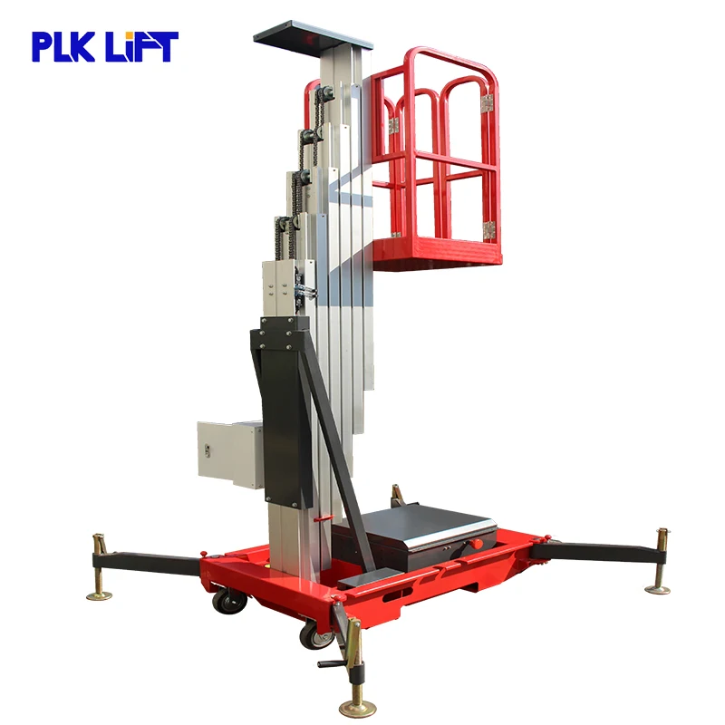 8m Aerial Single Mast Man Lift Electric Hydraulic Personal Lift