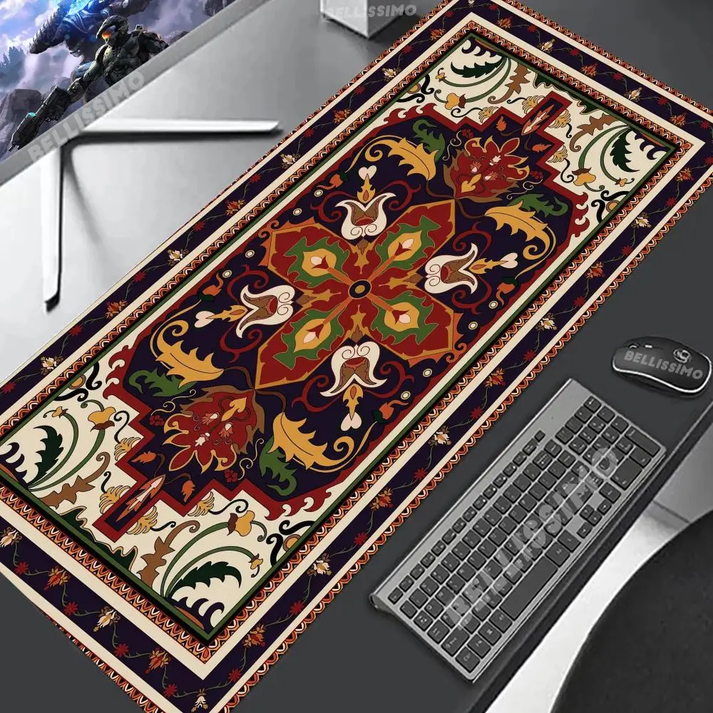 Arabic Persian Turkey Mat Mouse Laptop Cushion Rubber Edge Lock Desk Mat High Definition Printing Anti-slip Expansion Pad