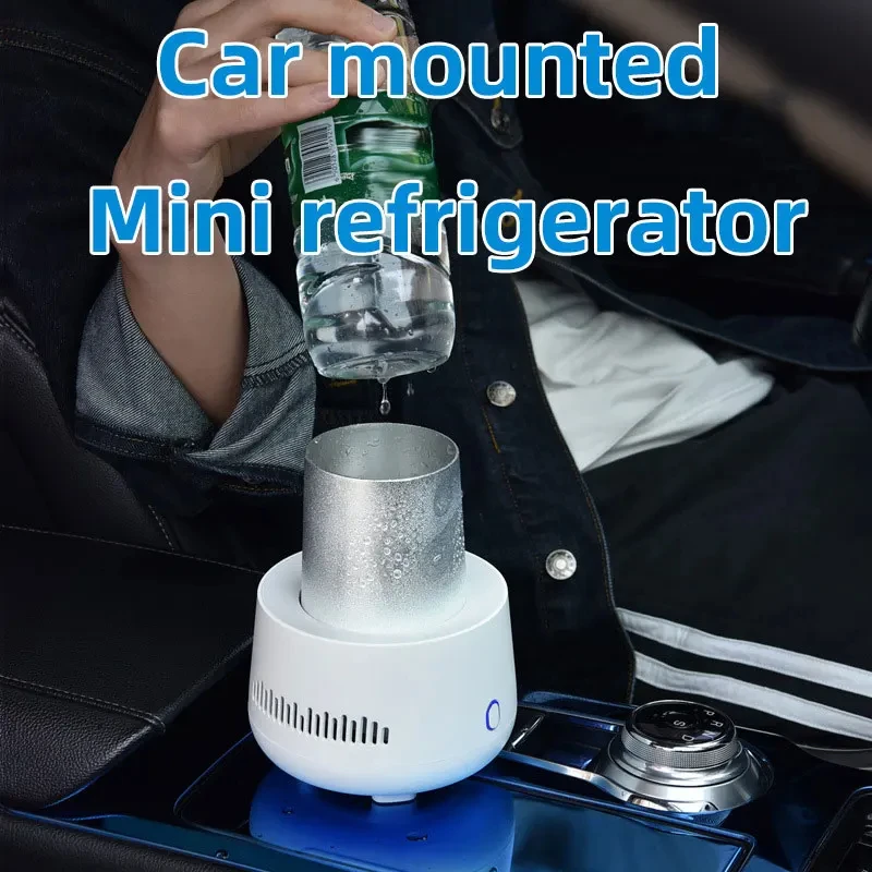 Taza de enfriamiento de cerveza rápida, Mini refrigerador montado en el coche, fabricante de hielo de bebidas eléctrico para el hogar, taza enfriadora de bebidas portátil recargable por USB