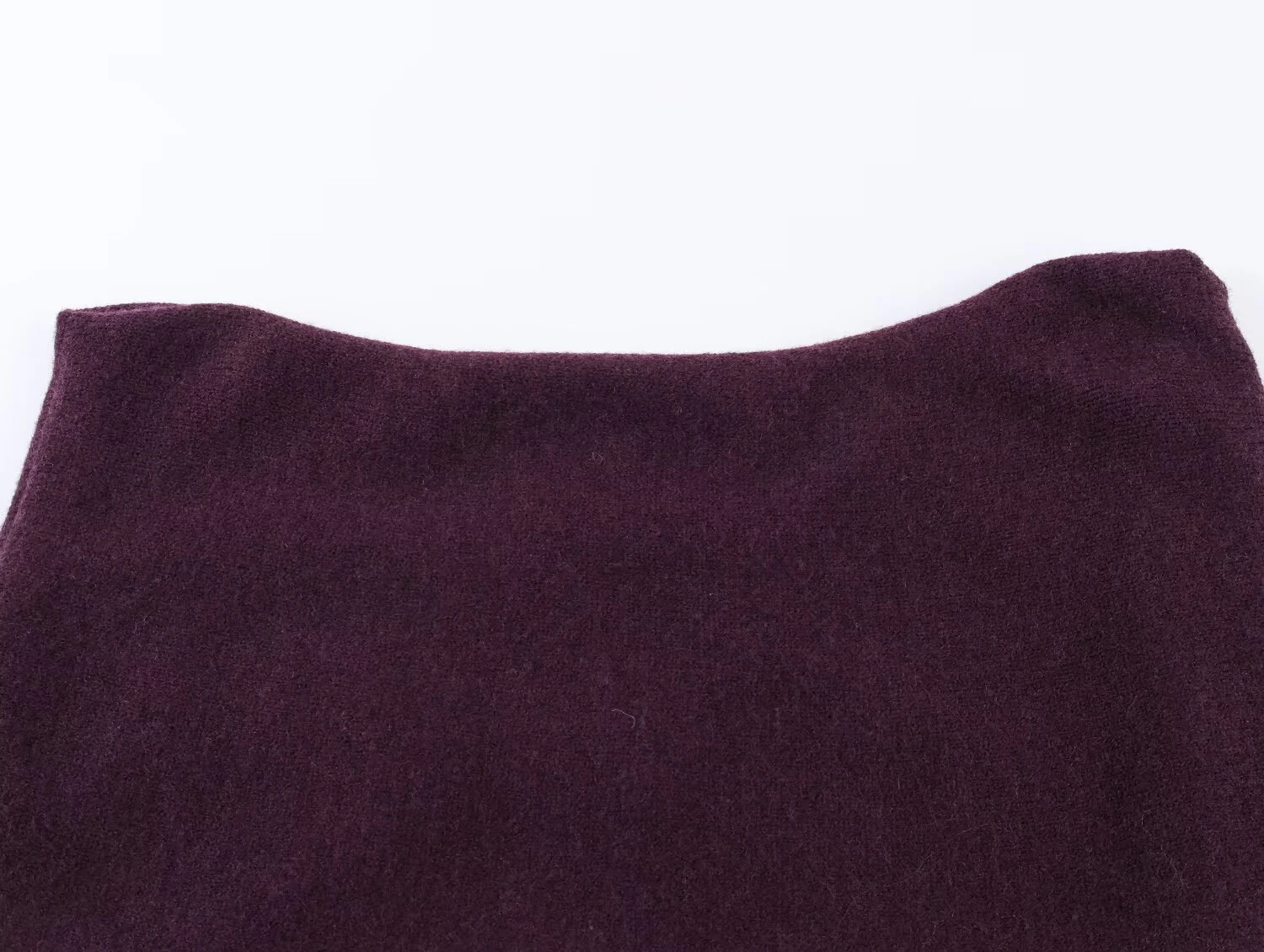 One shoulder off shoulder knitted sweater with women's pleated design slim fit sweater gentle style long sleeved inner top