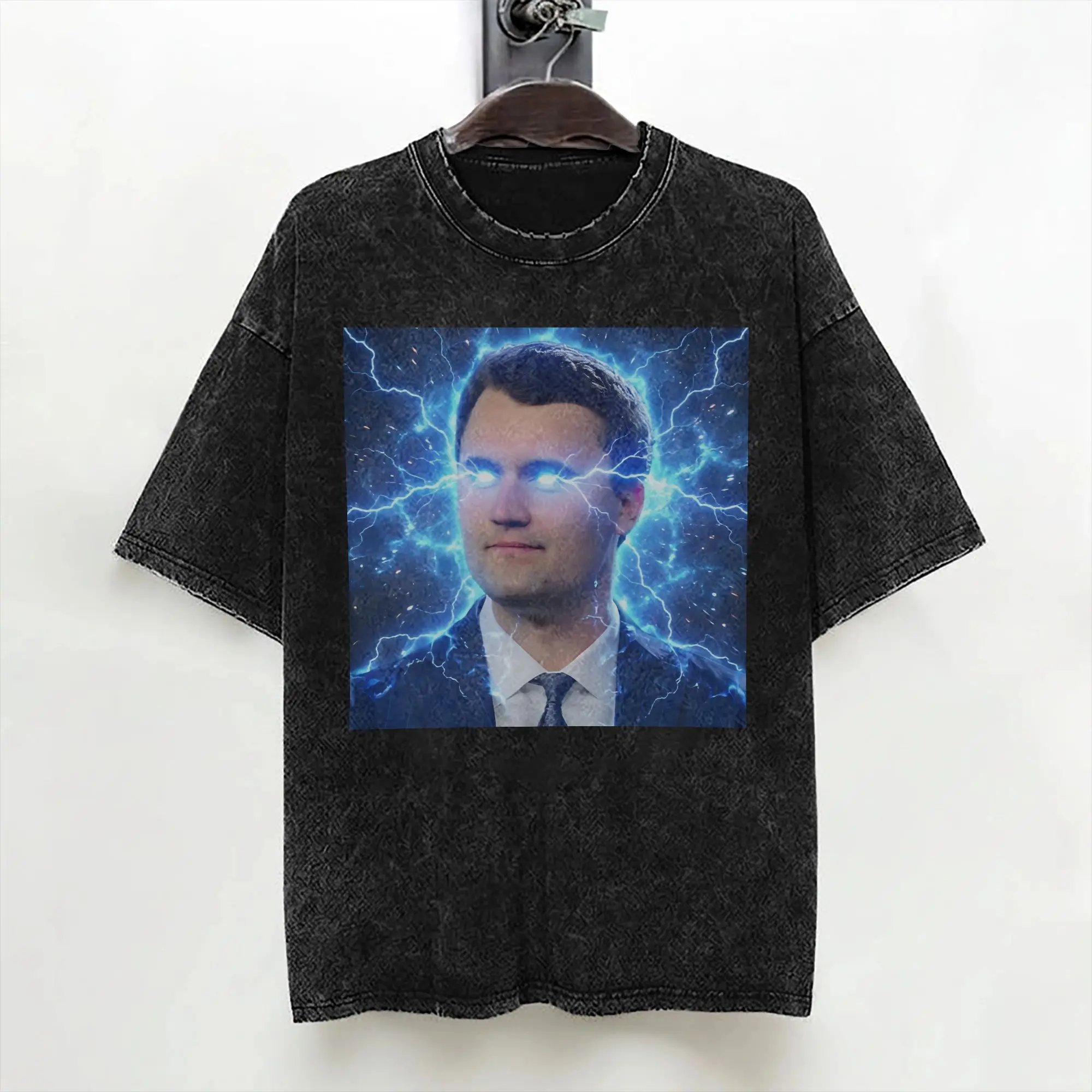 Charlie Kirk R.I.P T Shirt Washed 100% Cotton Oversize T-Shirts  Novelty Men Women Streetwear Graphic Printed Tees