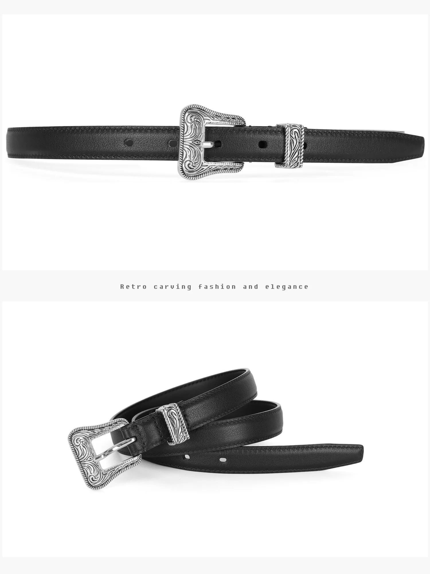 Women's Leather Belt Simple Wild Jeans Belt Korean Ins Wind Decorative Leathn Luxer Fashioury DesignerBelt with Suit Trousers