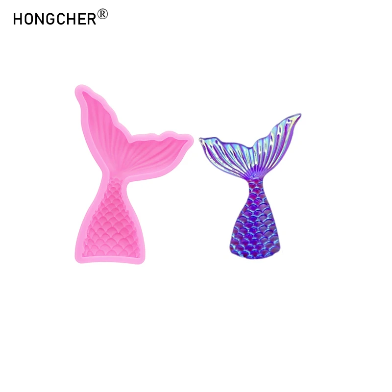 Fischschwanz-Silikonformen zur Herstellung von Schokolade, Fondant und Kuchendekorationen sowie für DIY-Deko-Accessoires aus Kunstharz