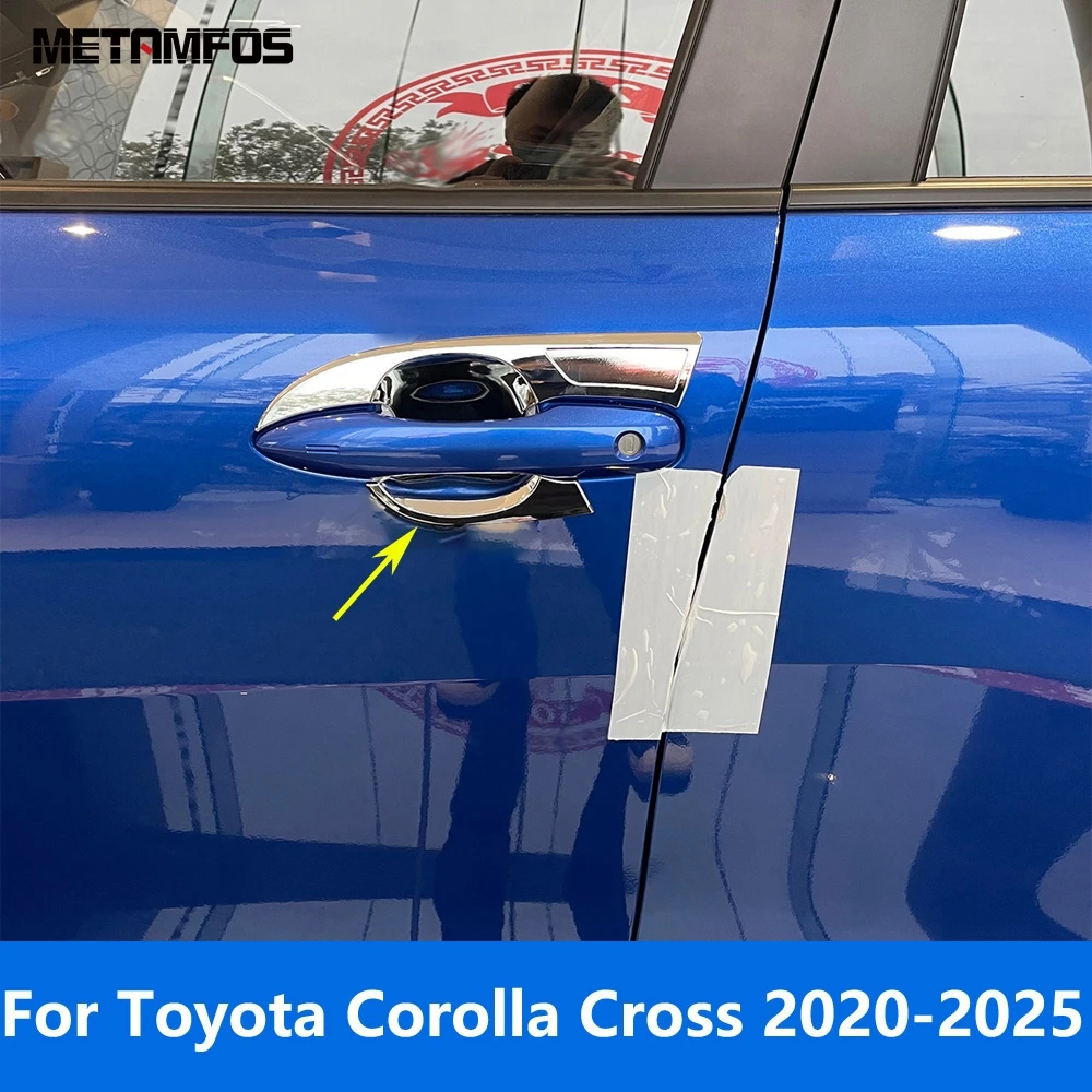 For Toyota Corolla Cross 2020 2021 2022 2023 2024 2025 Chrome Side Door Handle Bowl Cover Trim Exterior Accessories Car Styling