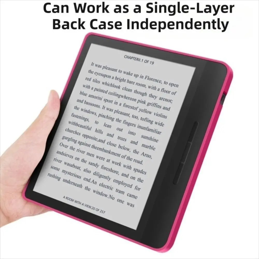 Auto Wake/Sleep Case Magnetic Split Design e-Reader Cover Acrylic Snap on Protective Shell for KOBO Libra Color/2 7 inch