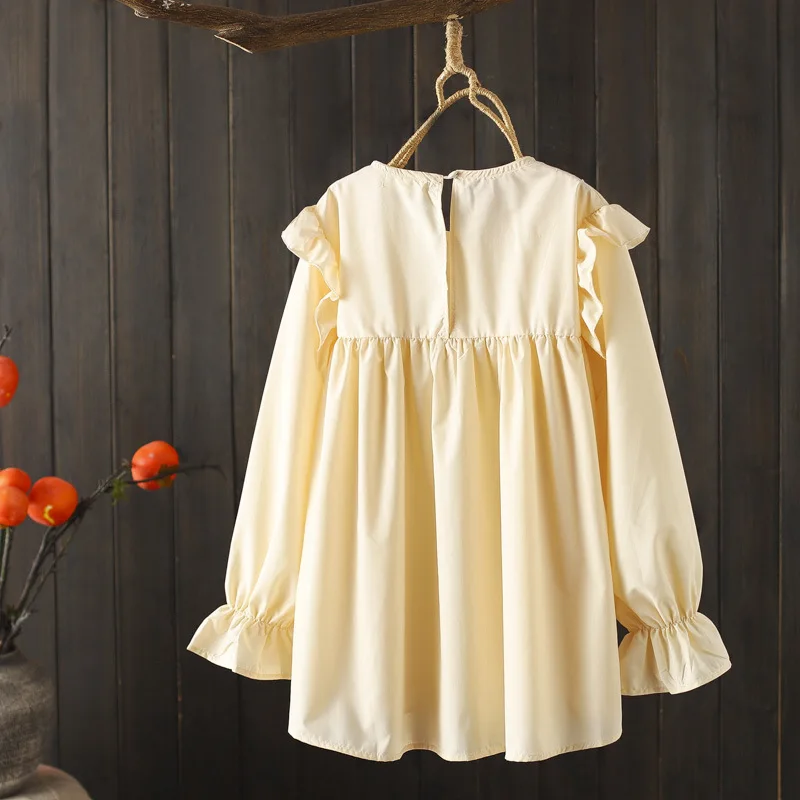 New 2026 Spring Cotton Long Sleeve Shirt, Women O Neck Ruffles Folds, Mori Girl Age Reduction Sweet Loose Dool Blouse T5D520CC