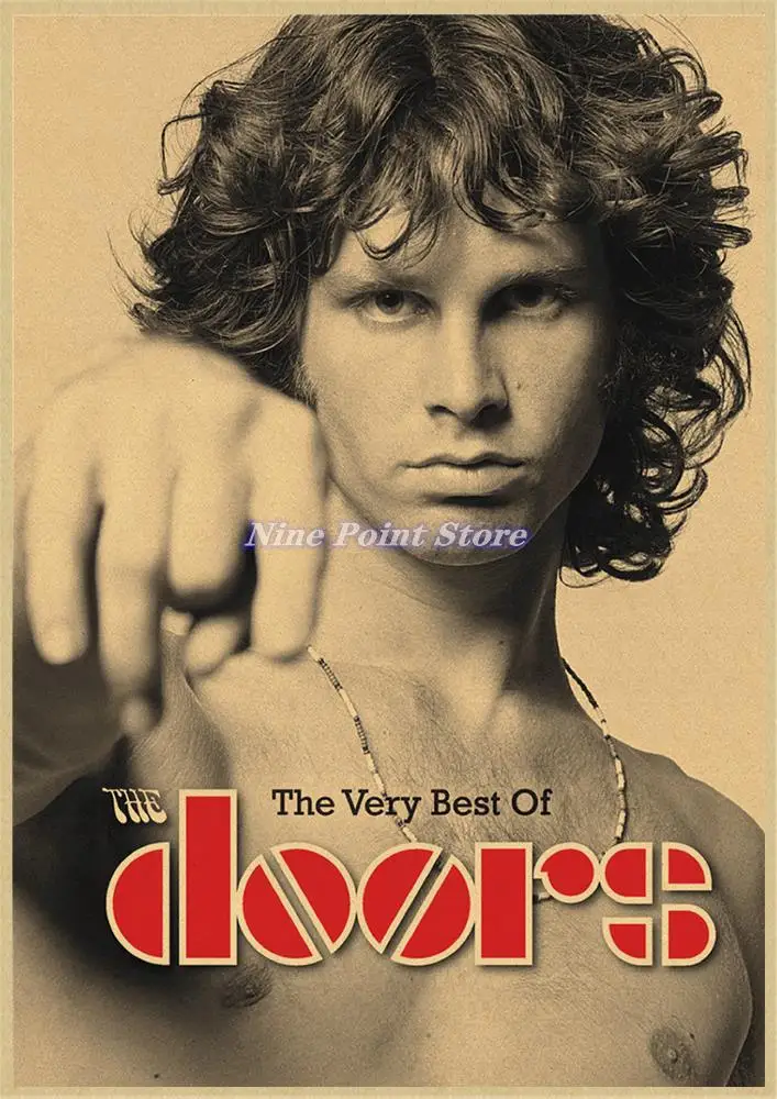 The Doors Jim Morrison Vintage Retro rock band music Guitar Matte