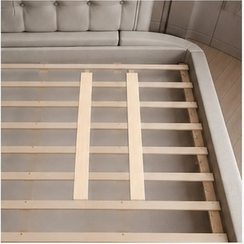 2Pcs Pcs Bed Frame Wood Slats Replacement For Bed Frame Support Couple Bedframe Queen-size Double System