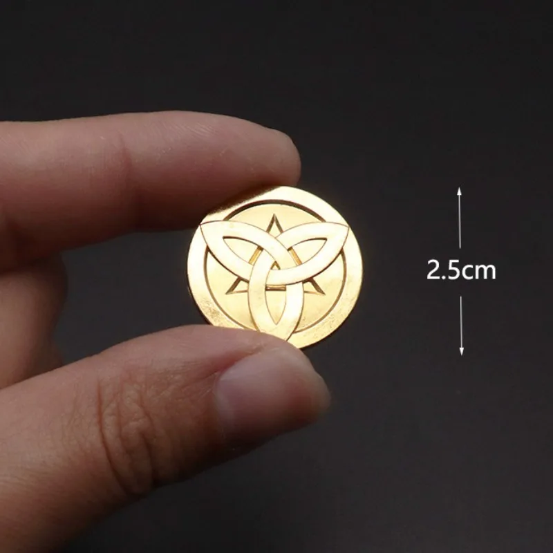 Anime Mora Coin Morax Toys Gift Accessories Game Genshin Impact Metal Cosplay Gold Currency Props Trengthen Equipment Rock God