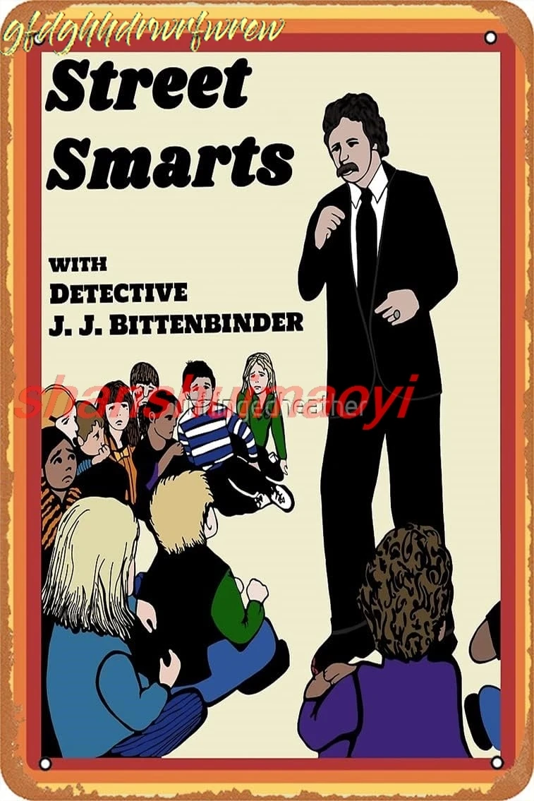 Street Smarts - With Detective J. J. Bittenbinder Mounted Print Metal Tin Sign Vintage 8x12 Inch sign