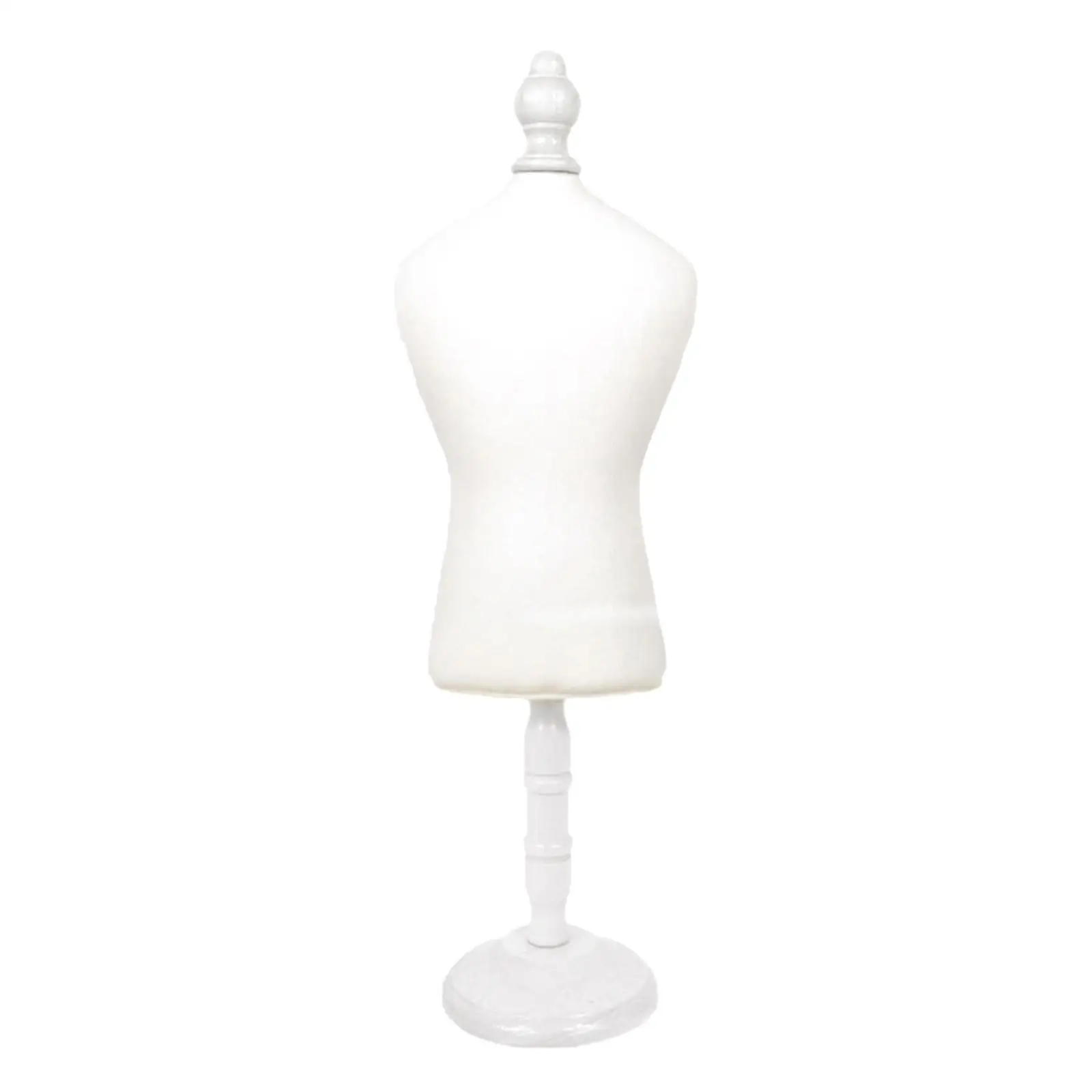 

Display Holder Model Stand Accessories with Round Wooden Base Support Tools Miniature for Dress Display Clothes Sewing