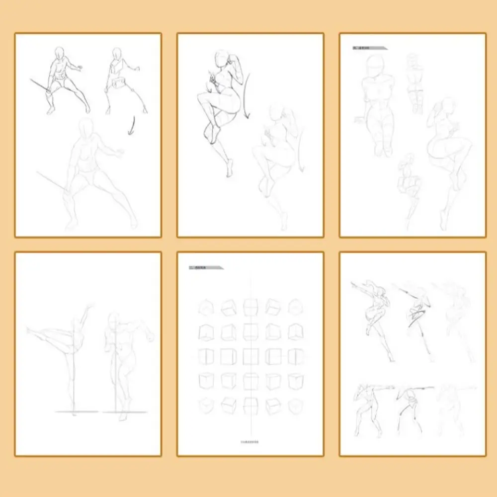 การ์ตูนอะนิเมะ Sketch หนังสือสอนสามเณร Girl Boy Line Draft Tracing Book Zero Basic การ์ตูนวาดด้วยมือหนังสือ