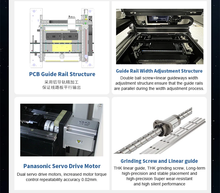 Smt Pick Place Chip Mounter Macchina a 6 teste Macchina Pick and Place automatica Smd ad alta precisione per assemblaggio di luci a LED