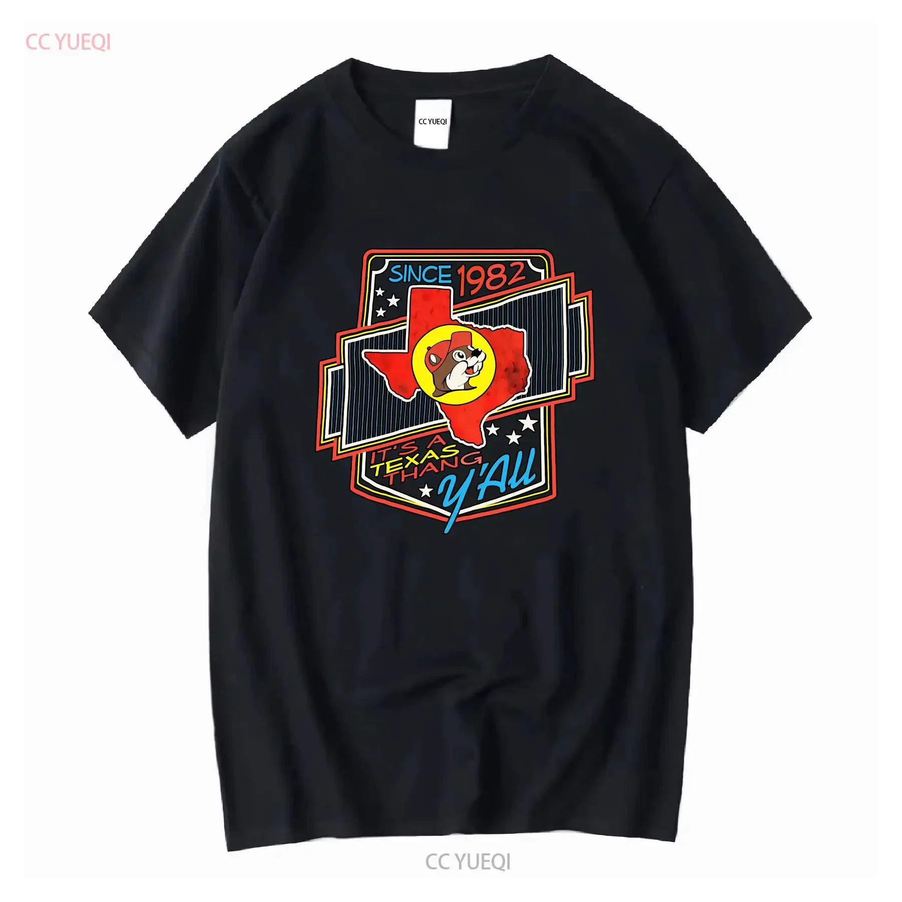 Buc ees T Shirt Black Medium Tradition Texas Thang Y'all Beaver Gear Bucees Thing vintage Washed Stretched homme