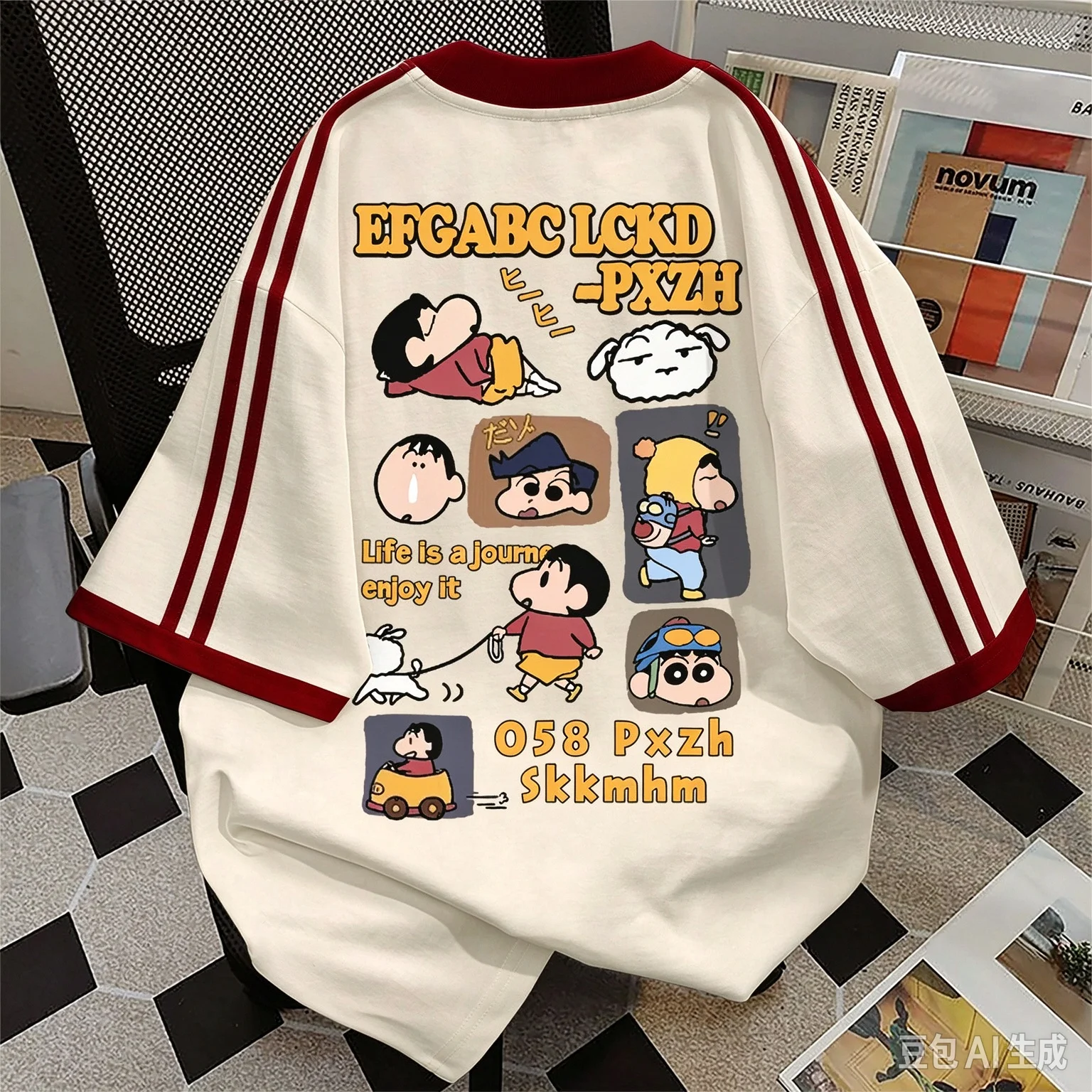 Fashion Anime Digital Printing Men's and Women's Sports Quick Drying T-shirt Loose Role-playing Parent-child Family Outfit