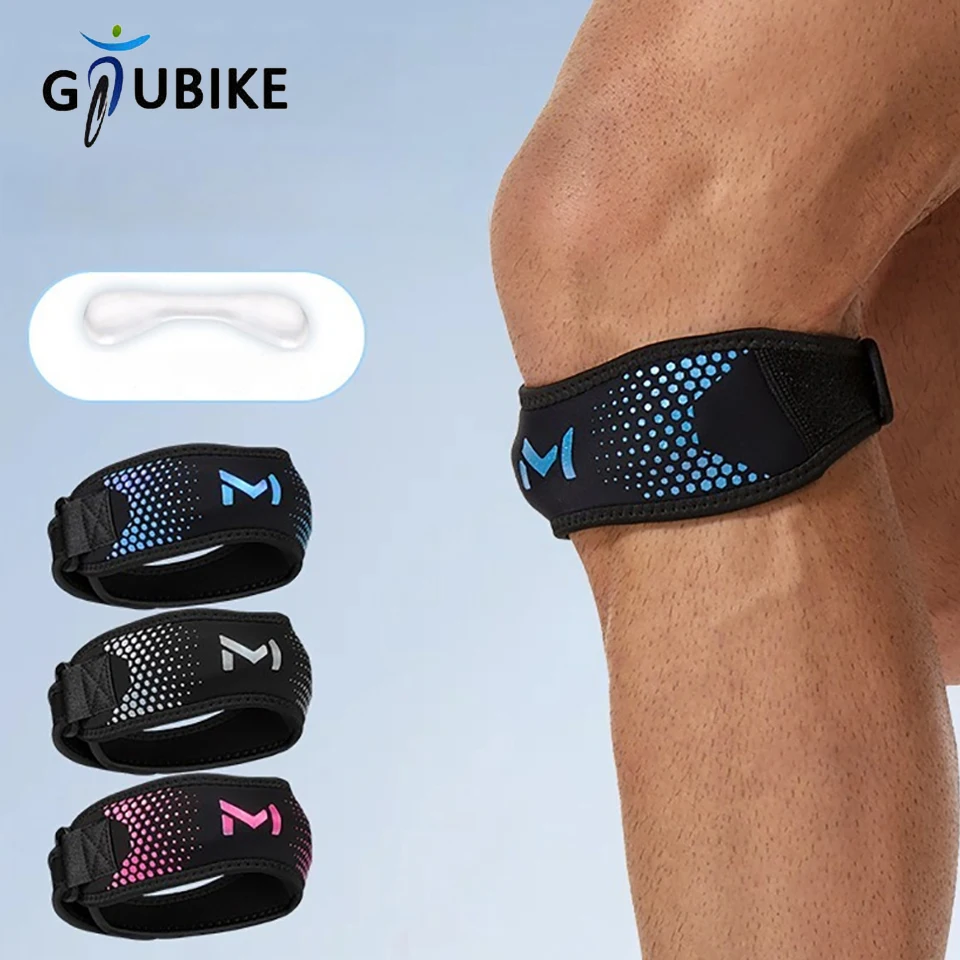 GTUBIKE 1 قطعة الرضفة حزام الركبة قابل للتعديل دعامة الركبة الرضفة وتر استقرار دعم الفرقة لكرة القدم كرة السلة الجري Jumpe