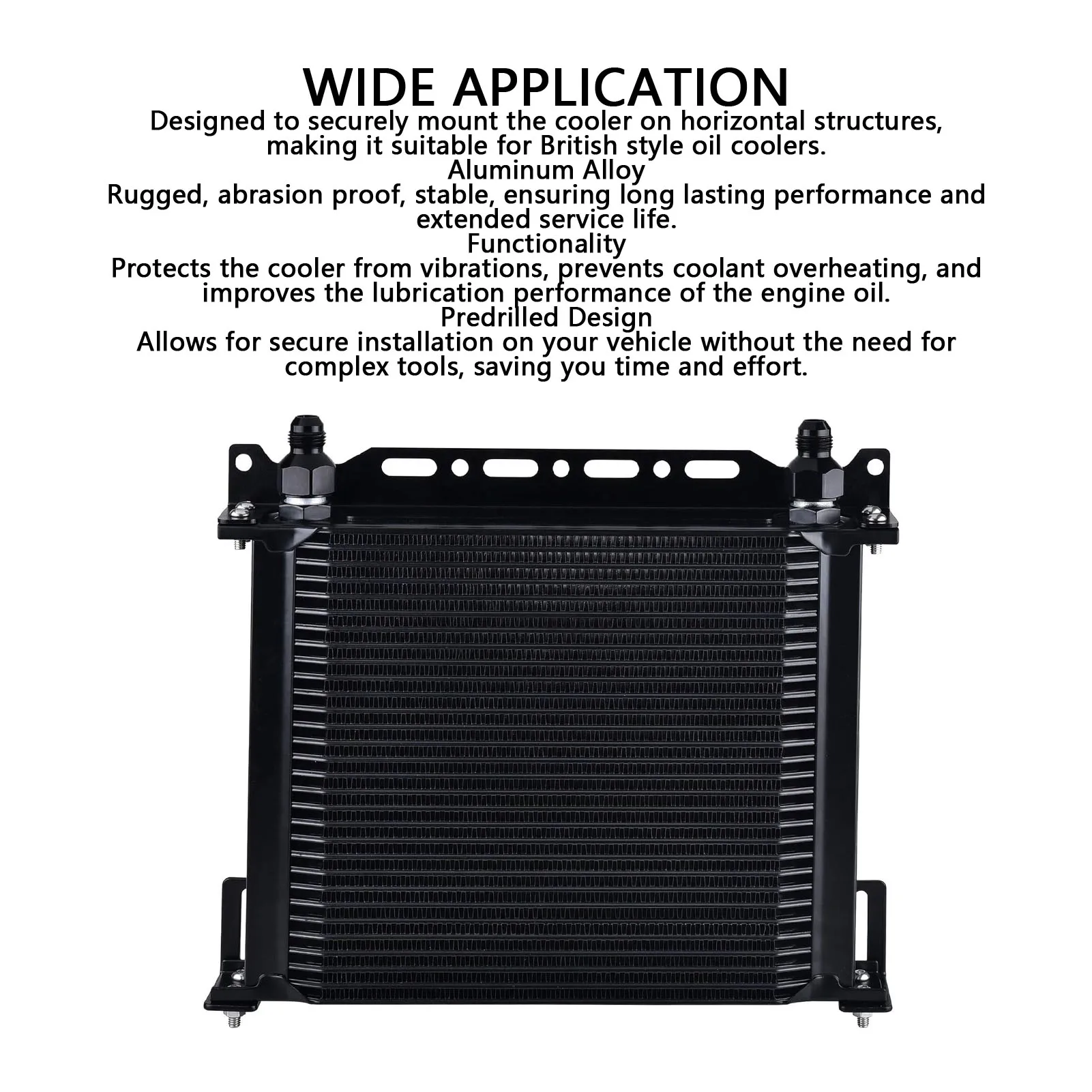

Комплект креплений для масляного радиатора, кронштейн для масляного охладителя, 330 мм, из алюминиевого сплава, адаптер для масляного радиатора