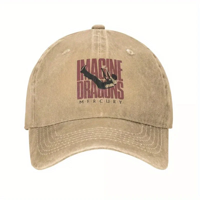 Vintage Imagine Dragons Mercury Tour Baseball cap unisex style faux old wash headdress outdoor running golf cap