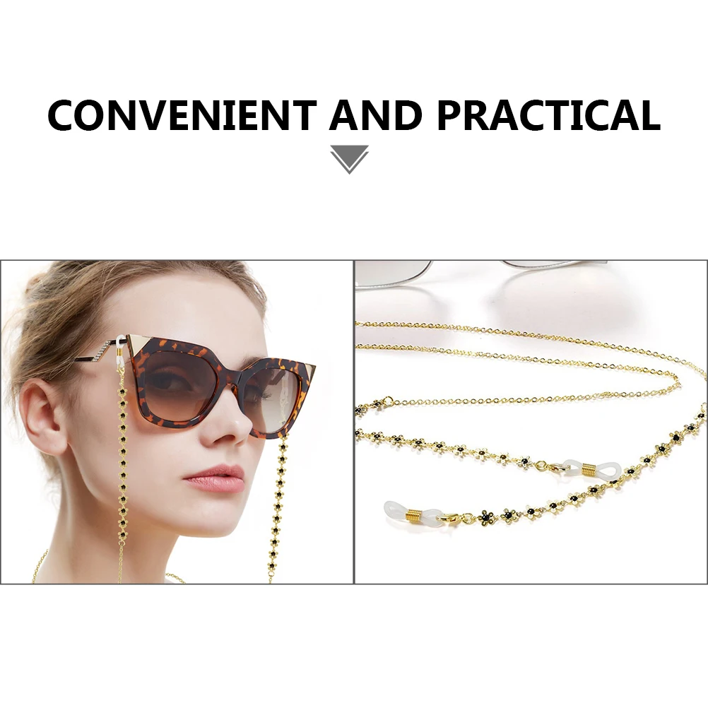 

3pcs Electroplating Glasses Chain Sturdy Copper Material Comfortable Neck Strap Dual-Purpose Mask Anti-Lost Rope Simple