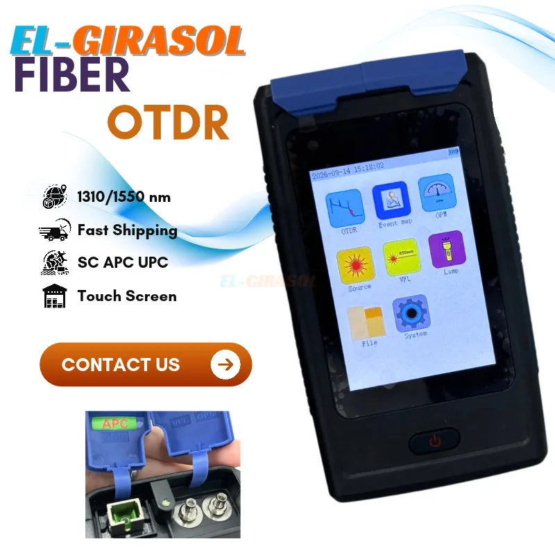 Mini OTDR Fiber Optic Tester Optical Time Domain Reflectometer Breakpoint & Loss Test for Fiber Cable