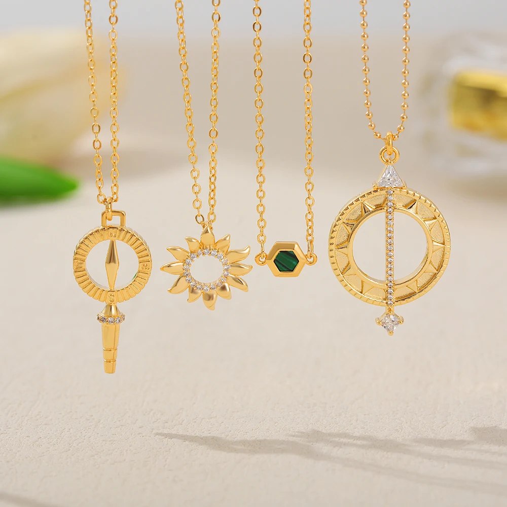 قذيفة بيضاء قلادة مستديرة قلادة 2025 طوق جديد اكسسوارات الرجعية المعادن سلسلة الترقوة قلادة الفولاذ المقاوم للصدأ المرأة جوهرة #3