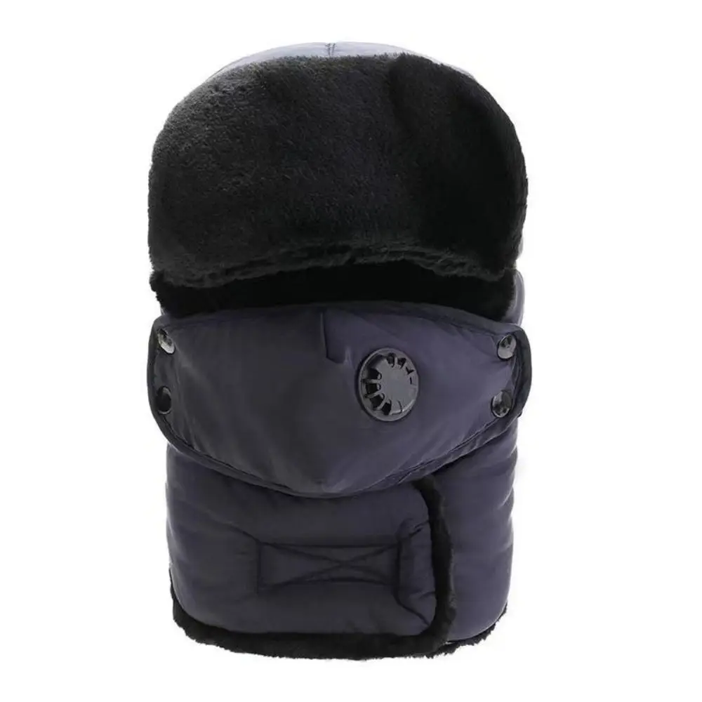 Outdoors Thick Bomber Hat Warm Winter Hat Bonnet Windproof Earflap Pilot Caps for Men Women
