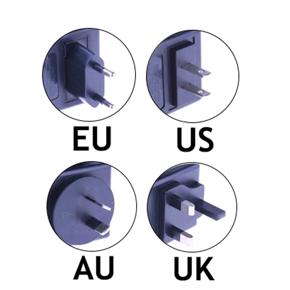 ESCAM EU AU UK US Plug tipo 12V 1A 5.5mm x 2.1mm alimentatore AC 100-240V a DC adattatore spina per telecamera CCTV/telecamera IP