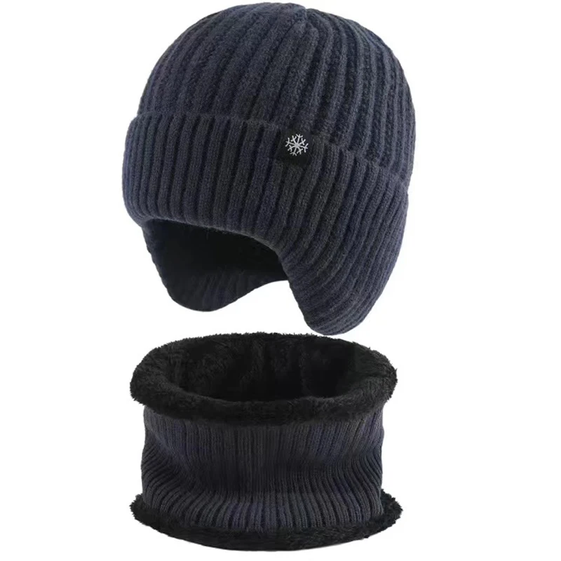 Fashion Winter Warm Hats For Men Outdoor Riding Hat Anti-cold Warm Thickening Cap Windproof Ear Protection Elderly Hat Gifts